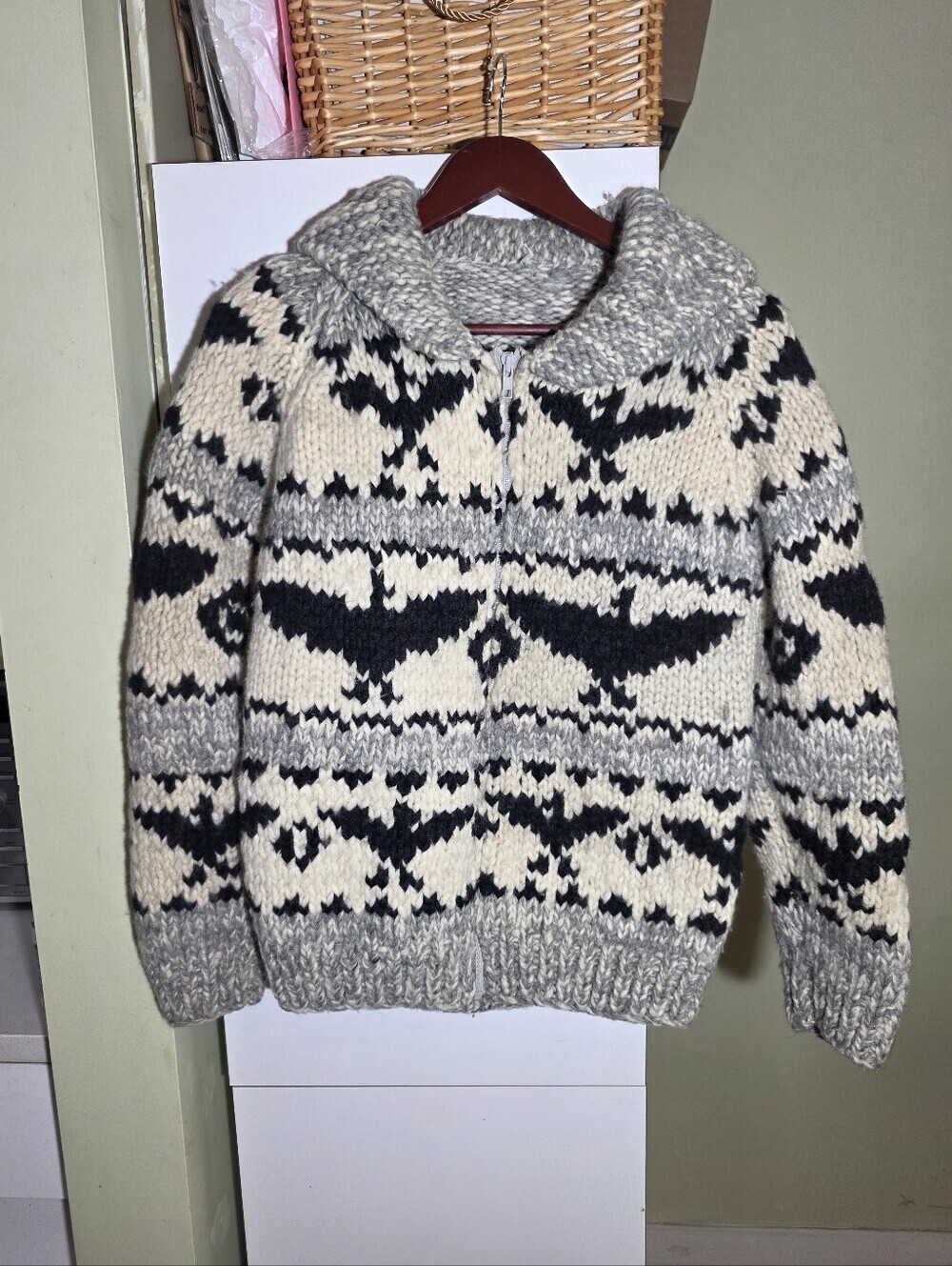 Cowichan full zip cardigan sweater size small XS
